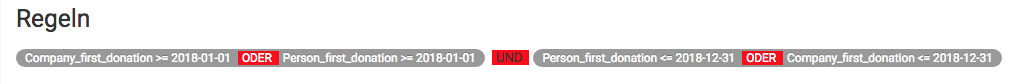 Regeln der Segmentierung von Erstspendern 2018